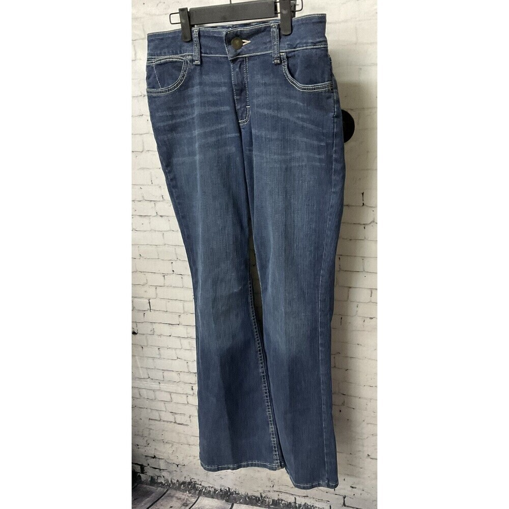 Wrangler Rock 47 Womens Jeans 29W 32L Flare Leg Blue Jeans Stretch Excellent E1 - Picture 3 of 10